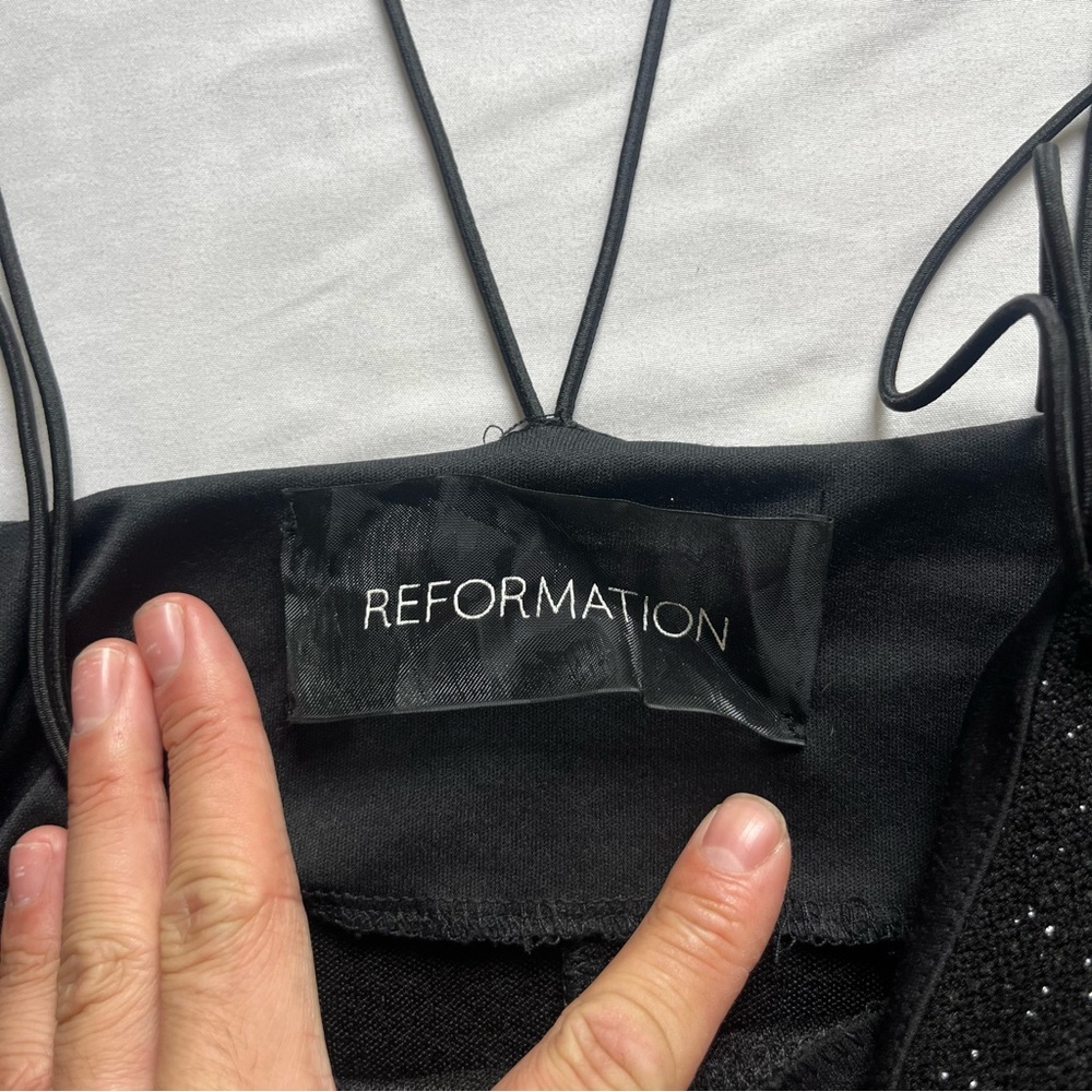 Reformation Black Sleeveless Spaghetti Strap Mini Dress - Picture 5 of 6
